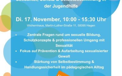 Jetzt anmelden: Fachtag „Sexualität, Schutz & Selbstbestimmung in der Jugendhilfe“ am 17.11.2026